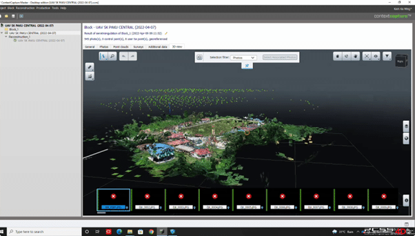 Fig. 10 - Post-Processing of Drone Photos