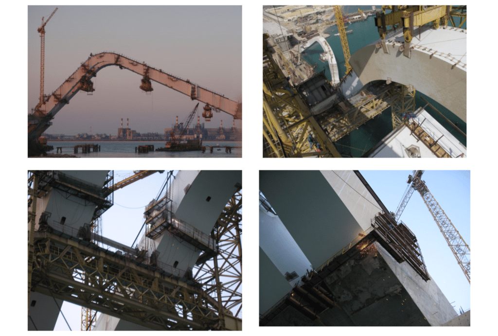 Fig. 14 - Steel Arches Welding – Within the Project Critical Path or Project Critical Chain