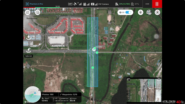 Fig. 8 - Performing Flight Planning and Data Acquisition