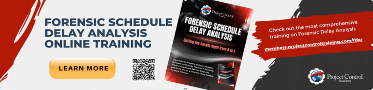 Project Control Academy Forensic Schedule Delay Analysis training for planners, schedulers, and project controls professionals working with delay analysis and Extension of Time claims.