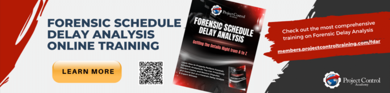 Project Control Academy Forensic Schedule Delay Analysis training for planners, schedulers, and project controls professionals working with delay analysis and Extension of Time claims.